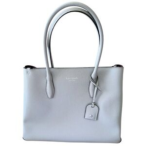Kate Spade Gray Leather Tote Bag